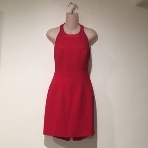 Red formal open back dress size 6